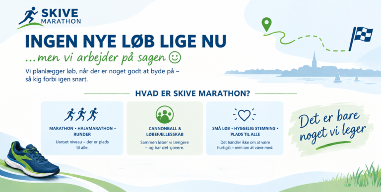 Ingen nye løb lige nu
